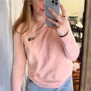 North face crew neck, pink